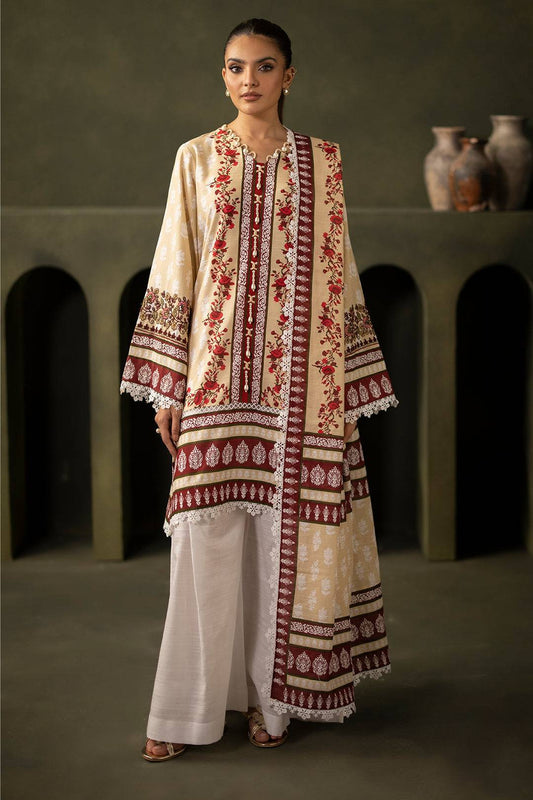 Zellbury | Unstitched 2 Piece Khaddar | Embroidered Shirt Dupatta - 0171 by Maria Faisal - Registered Vendor of : Zellbury Women - type : Essential Unstitched - 100% original wedding dresses
