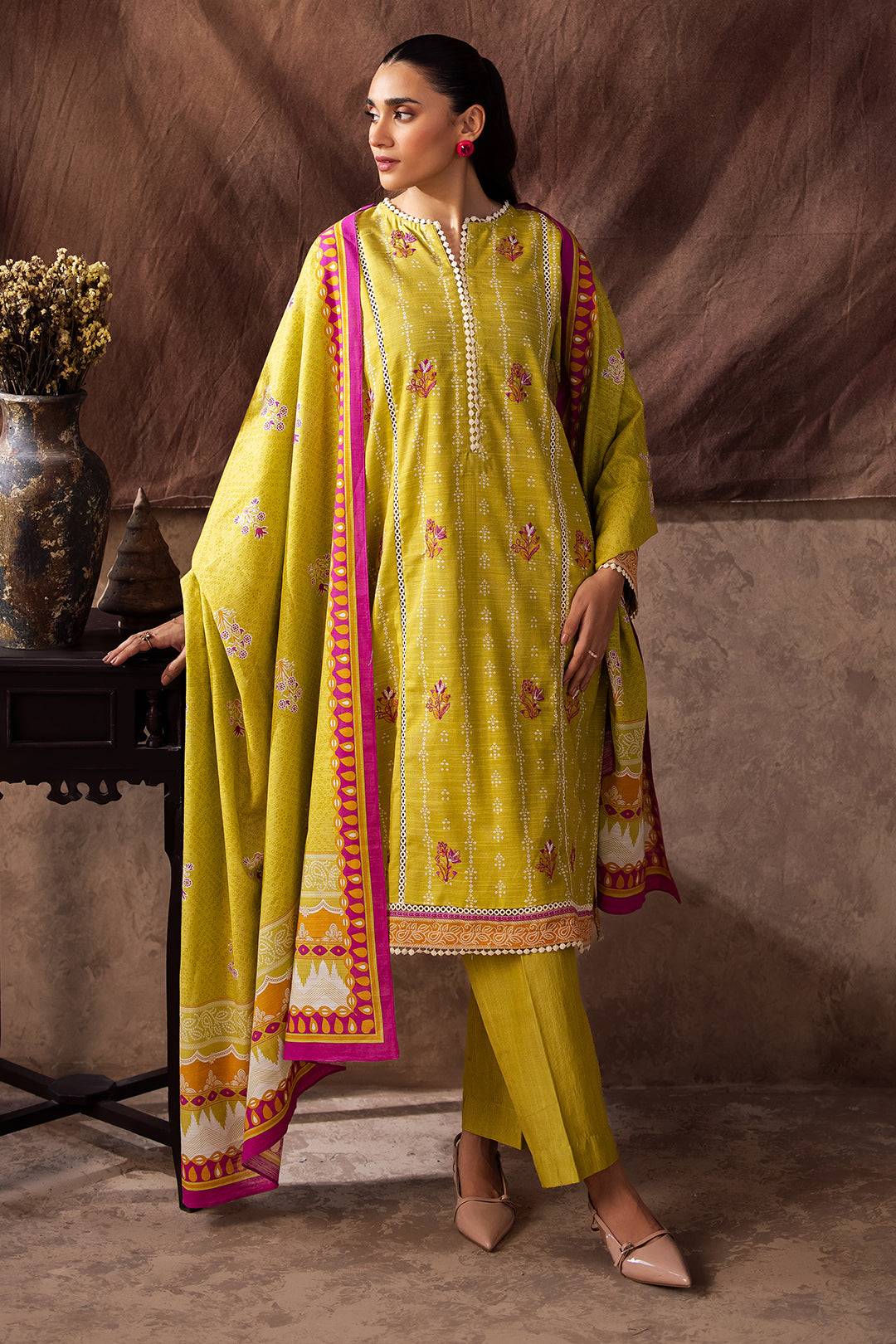 Zellbury | Unstitched 2 Piece Khaddar | Embroidered Shirt Dupatta - 0174 by Maria Faisal - Registered Vendor of : Zellbury Women - type : Essential Unstitched - 100% original wedding dresses