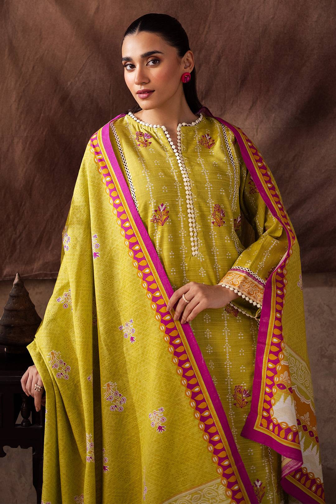Zellbury | Unstitched 2 Piece Khaddar | Embroidered Shirt Dupatta - 0174 by Maria Faisal - Registered Vendor of : Zellbury Women - type : Essential Unstitched - 100% original wedding dresses