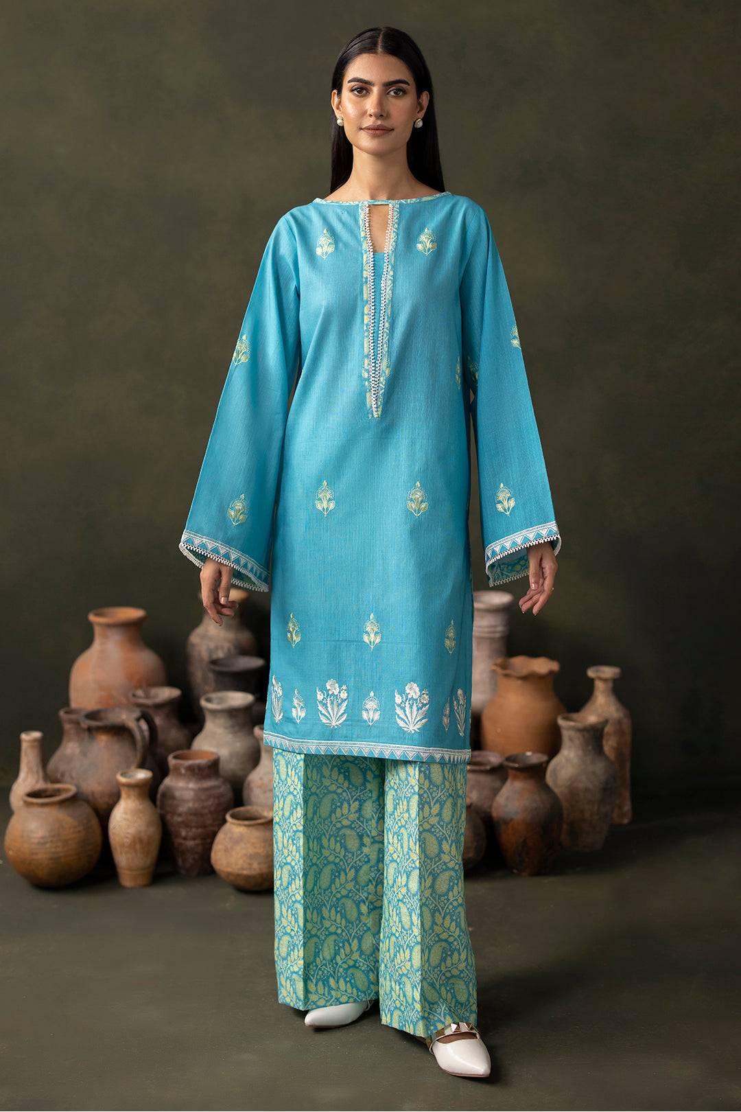 Zellbury | Unstitched 2 Piece Khaddar | Embroidered Shirt Shalwar - 0177 by Maria Faisal - Registered Vendor of : Zellbury Women - type : Essential Unstitched - 100% original wedding dresses