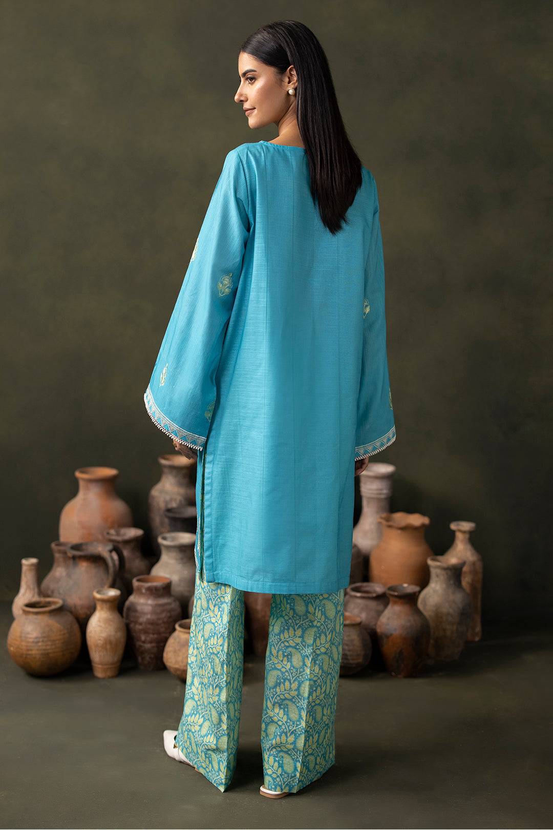Zellbury | Unstitched 2 Piece Khaddar | Embroidered Shirt Shalwar - 0177 by Maria Faisal - Registered Vendor of : Zellbury Women - type : Essential Unstitched - 100% original wedding dresses