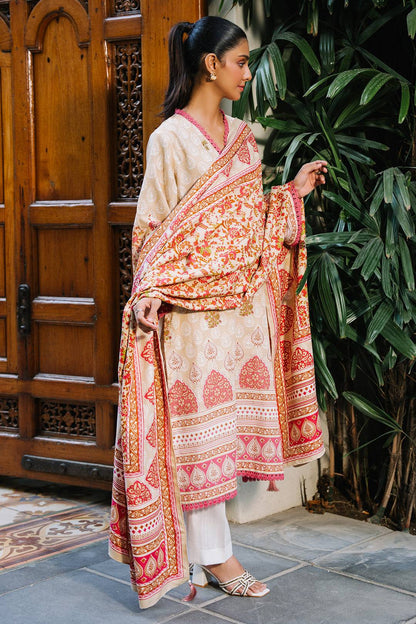 Zellbury | Unstitched 2 Piece Beige Color | Embroidered Shirt Dupatta - 0179 by Maria Faisal - Registered Vendor of : Zellbury Women - type : Essential Unstitched - 100% original wedding dresses