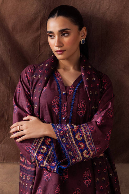 Zellbury | Unstitched 2 Piece Khaddar | Embroidered Shirt Dupatta - 0263 by Maria Faisal - Registered Vendor of : Zellbury Women - type : Essential Unstitched - 100% original wedding dresses