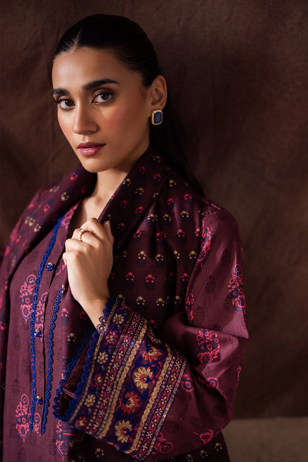 Zellbury | Unstitched 2 Piece Khaddar | Embroidered Shirt Dupatta - 0263 by Maria Faisal - Registered Vendor of : Zellbury Women - type : Essential Unstitched - 100% original wedding dresses