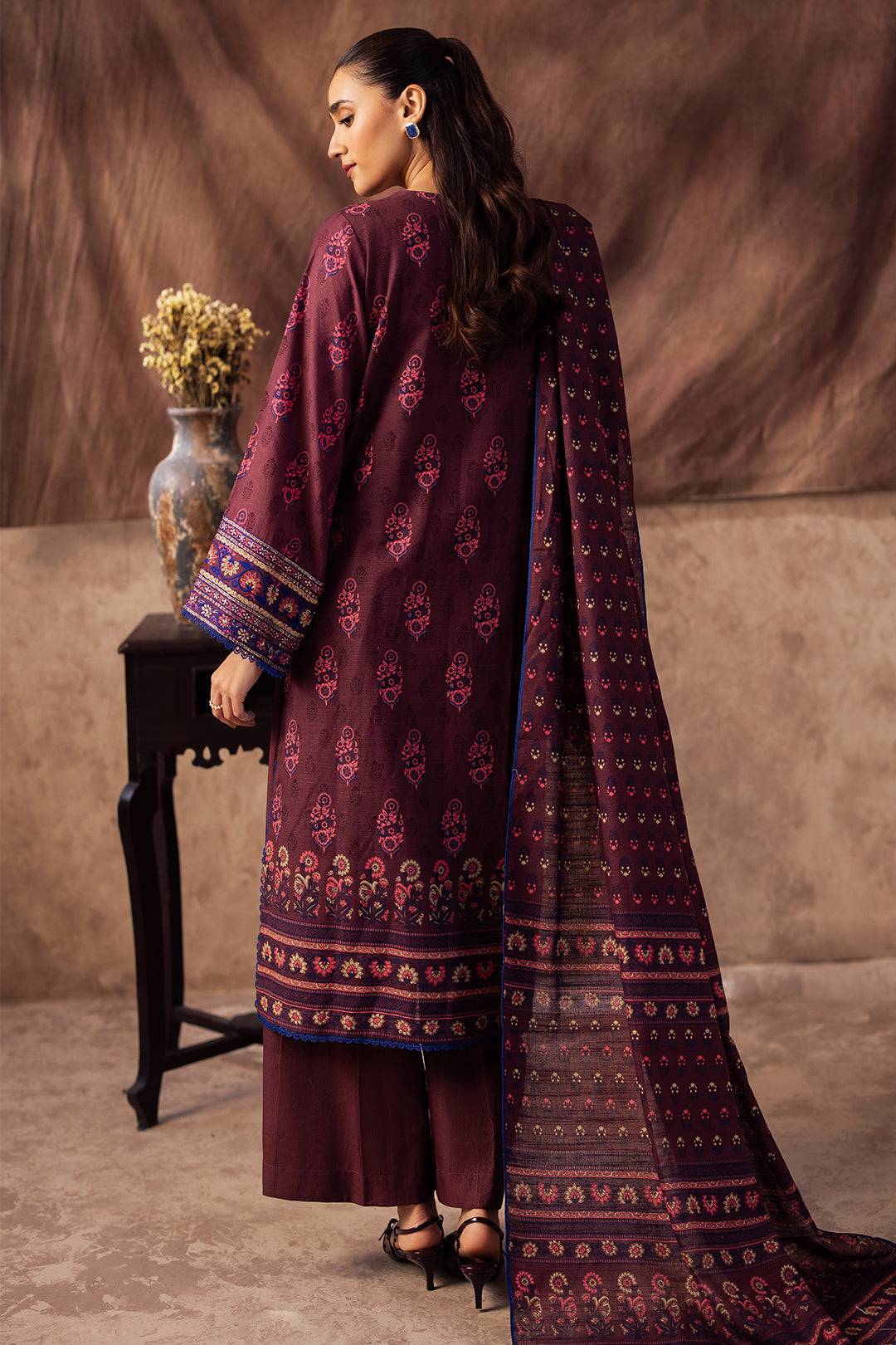Zellbury | Unstitched 2 Piece Khaddar | Embroidered Shirt Dupatta - 0263 by Maria Faisal - Registered Vendor of : Zellbury Women - type : Essential Unstitched - 100% original wedding dresses
