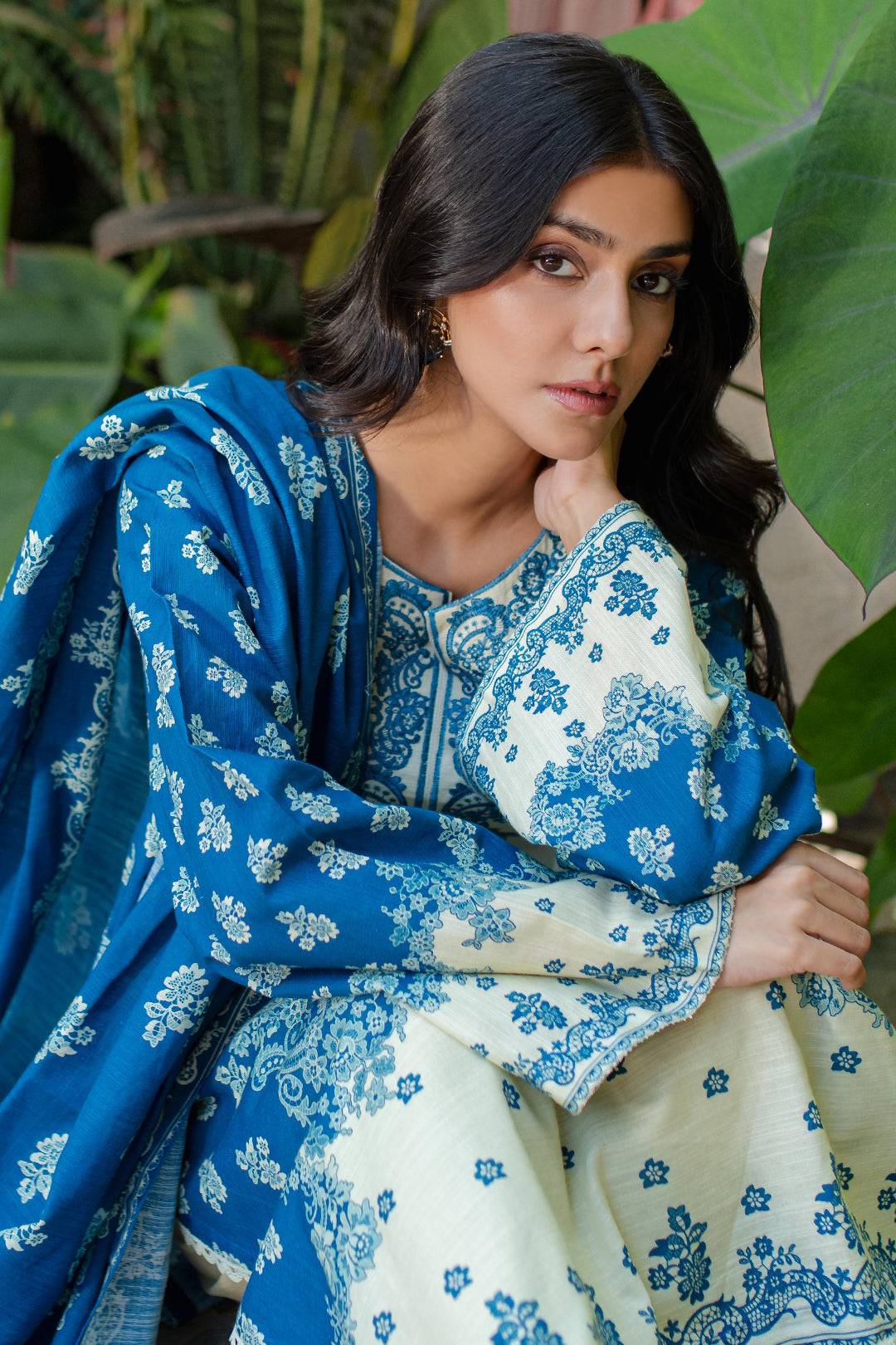 Zellbury | Unstitched 2 Piece Khaddar | Embroidered Shirt Dupatta - 0264 by Maria Faisal - Registered Vendor of : Zellbury Women - type : Essential Unstitched - 100% original wedding dresses