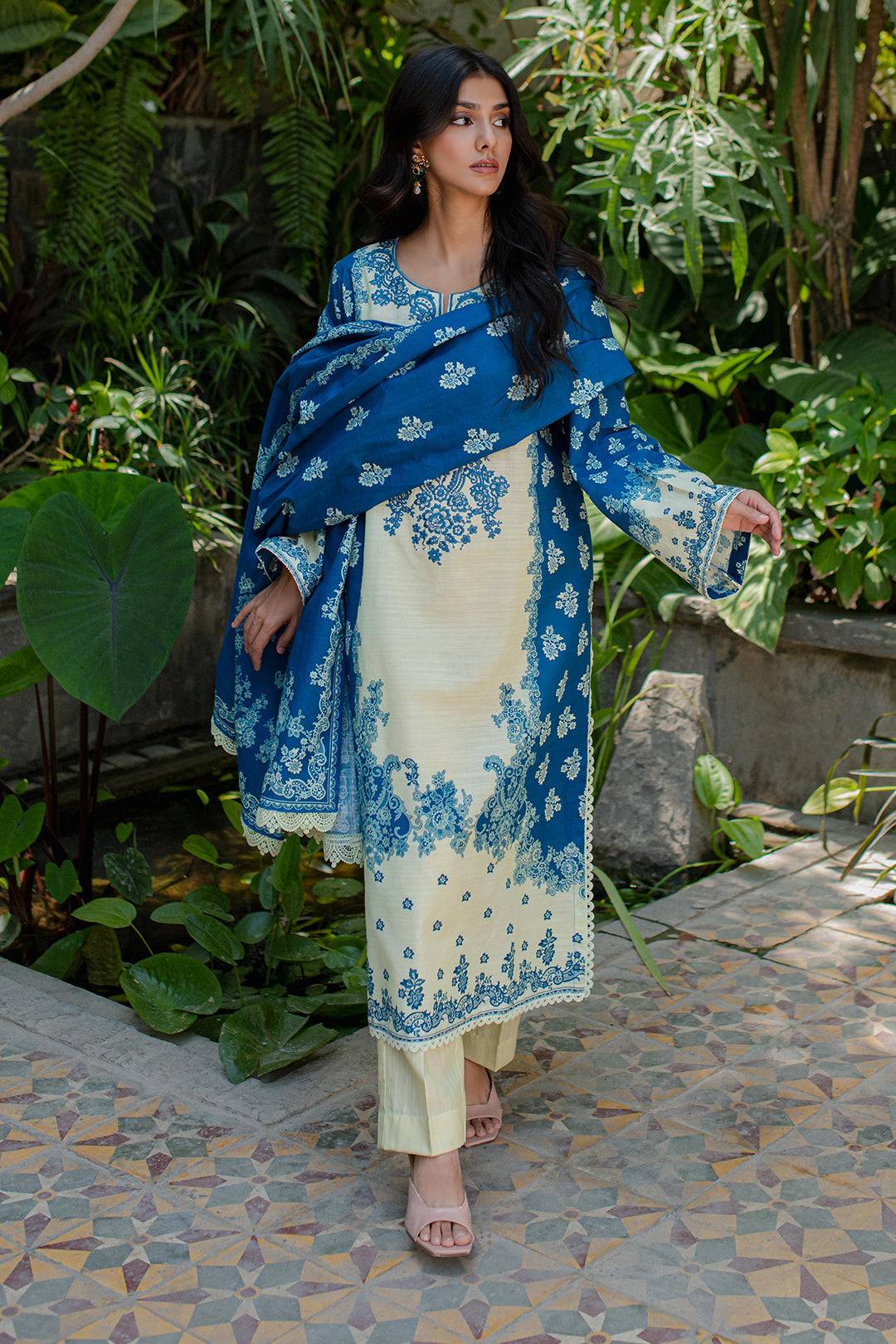 Zellbury | Unstitched 2 Piece Khaddar | Embroidered Shirt Dupatta - 0264 by Maria Faisal - Registered Vendor of : Zellbury Women - type : Essential Unstitched - 100% original wedding dresses