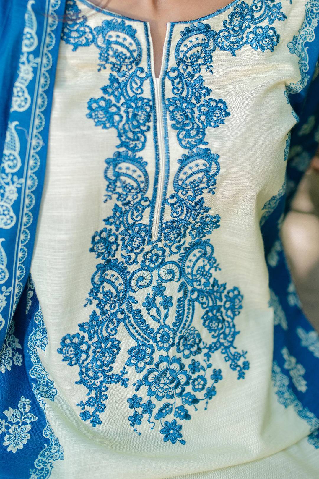 Zellbury | Unstitched 2 Piece Khaddar | Embroidered Shirt Dupatta - 0264 by Maria Faisal - Registered Vendor of : Zellbury Women - type : Essential Unstitched - 100% original wedding dresses