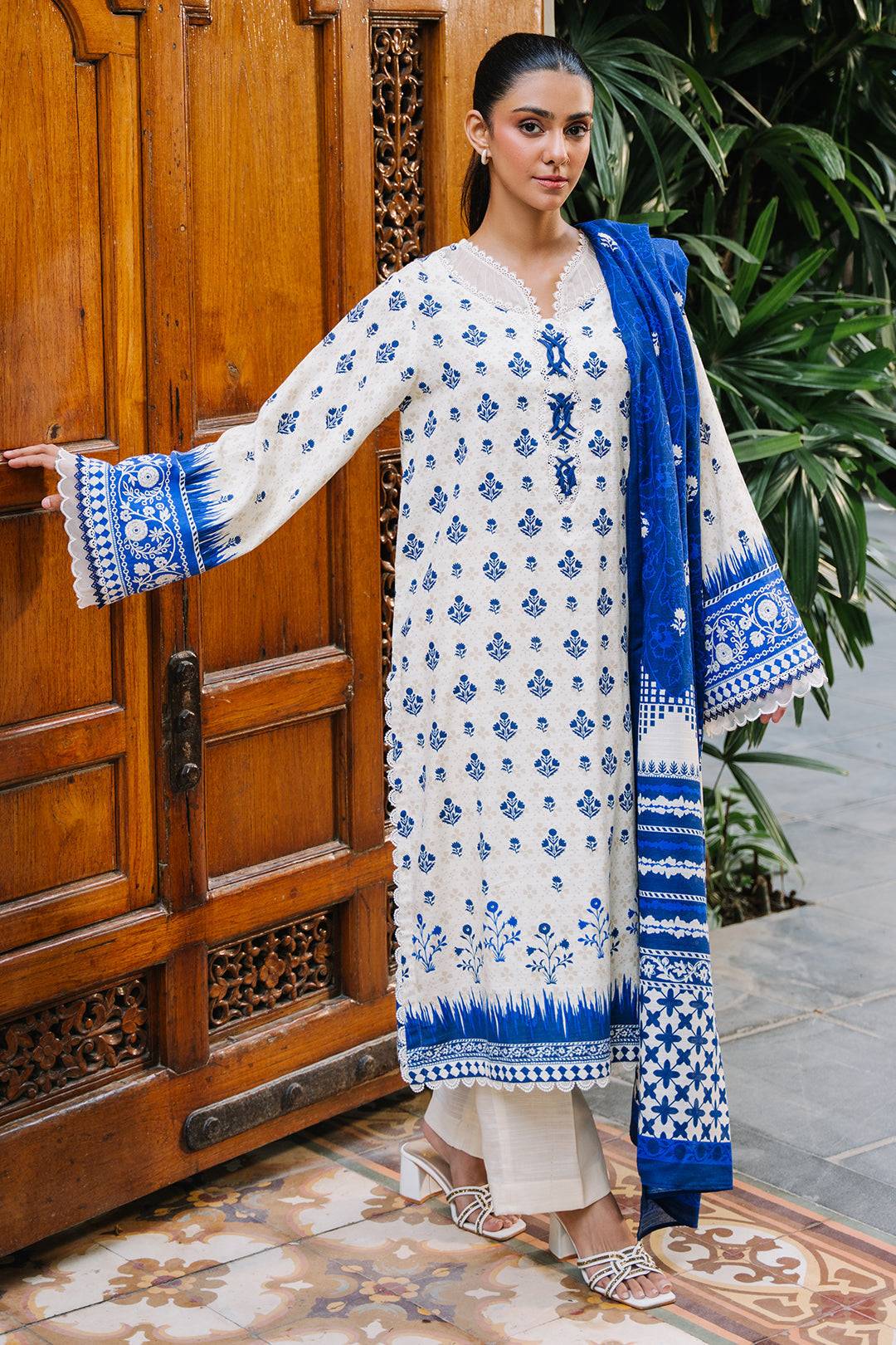 Zellbury | Unstitched 2 Piece Khaddar | Embroidered Shirt Dupatta - 0265 by Maria Faisal - Registered Vendor of : Zellbury Women - type : Essential Unstitched - 100% original wedding dresses