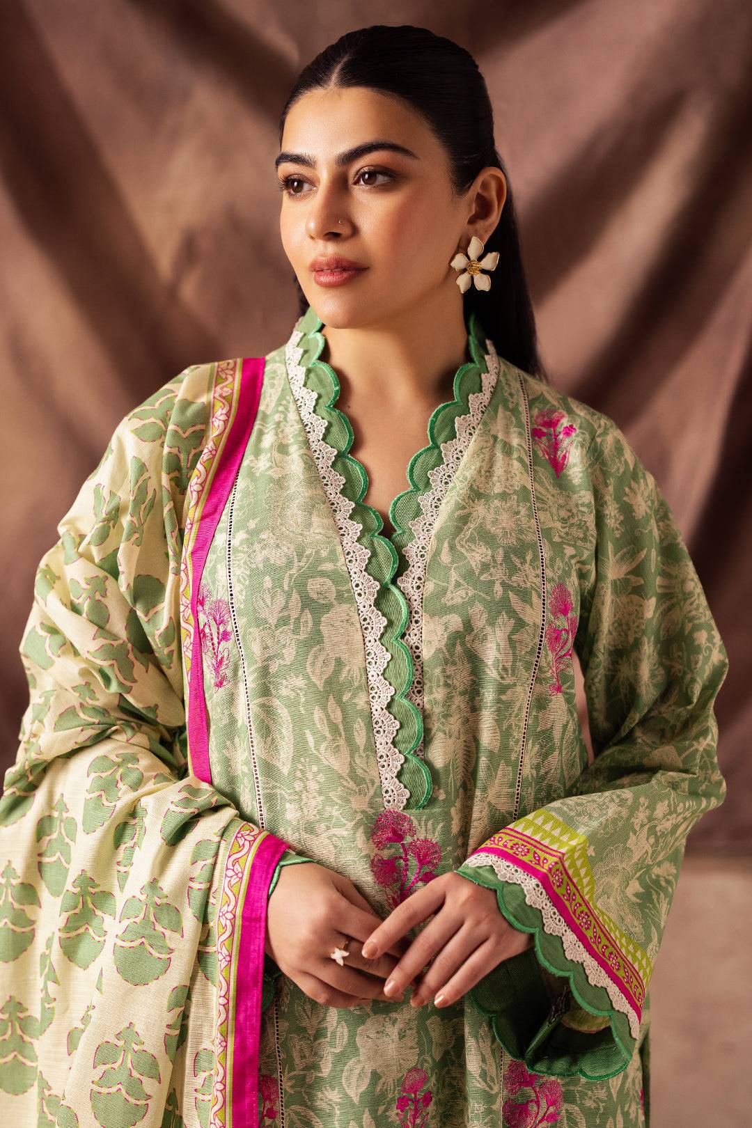 Zellbury | Unstitched 2 Piece Khaddar | Embroidered Shirt Dupatta - 0266 by Maria Faisal - Registered Vendor of : Zellbury Women - type : Essential Unstitched - 100% original wedding dresses