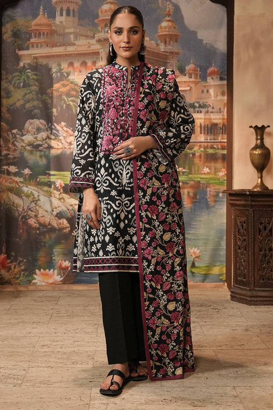 Zellbury | Unstitched 2 Piece Khaddar | Embroidered Shirt Dupatta - 0348 by Maria Faisal - Registered Vendor of : Zellbury Women - type : Essential Unstitched - 100% original wedding dresses