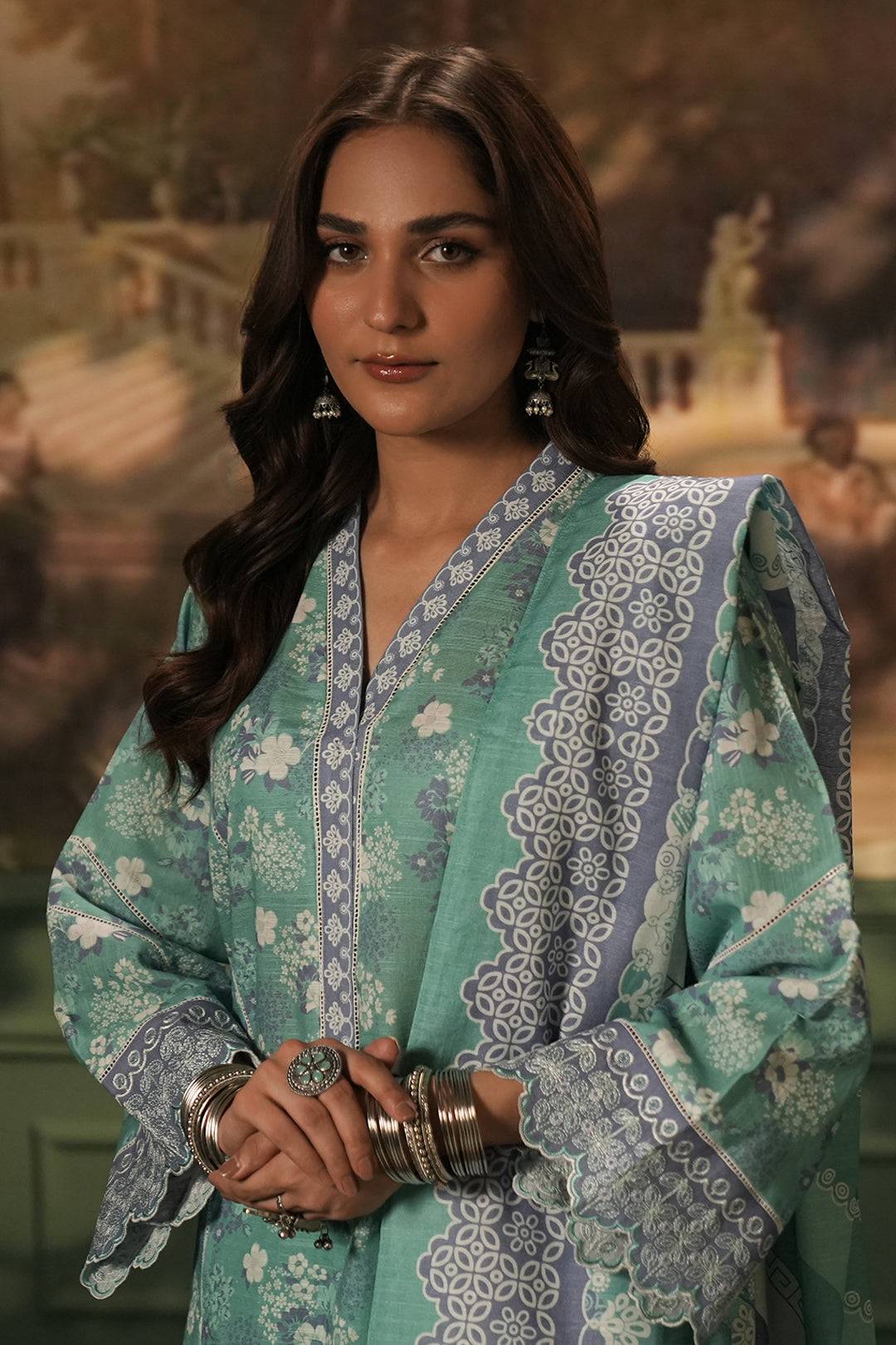 Zellbury | Unstitched 2 Piece Khaddar | Embroidered Shirt Dupatta - 0351 by Maria Faisal - Registered Vendor of : Zellbury Women - type : Essential Unstitched - 100% original wedding dresses