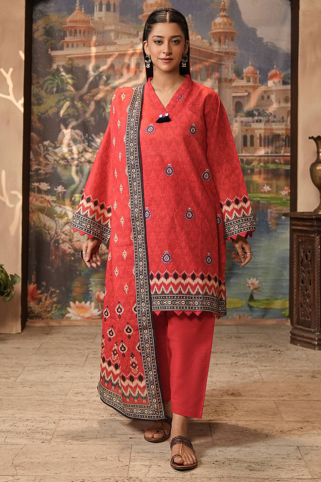 Zellbury | Unstitched 2 Piece Khaddar | Embroidered Shirt Dupatta - 0436 by Maria Faisal - Registered Vendor of : Zellbury Women - type : Essential Unstitched - 100% original wedding dresses