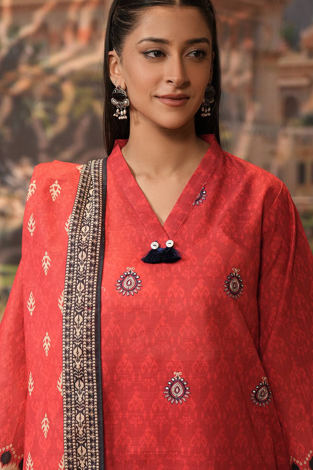 Zellbury | Unstitched 2 Piece Khaddar | Embroidered Shirt Dupatta - 0436 by Maria Faisal - Registered Vendor of : Zellbury Women - type : Essential Unstitched - 100% original wedding dresses