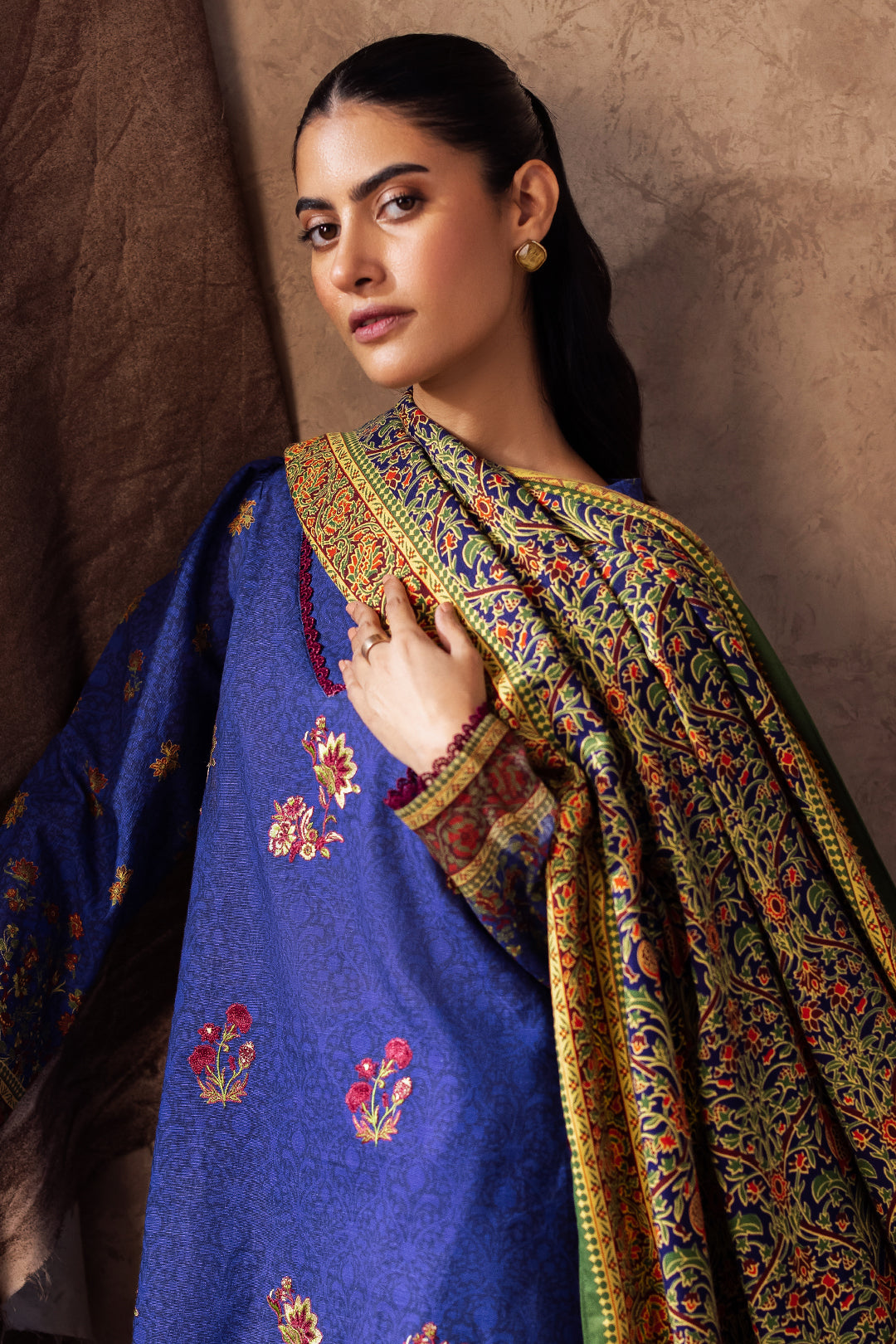 Zellbury | Unstitched 3 Piece Khaddar | Embroidered Shirt Shalwar Dupatta - 0221 by Maria Faisal - Registered Vendor of : Zellbury Women - type : Essential Unstitched - 100% original wedding dresses