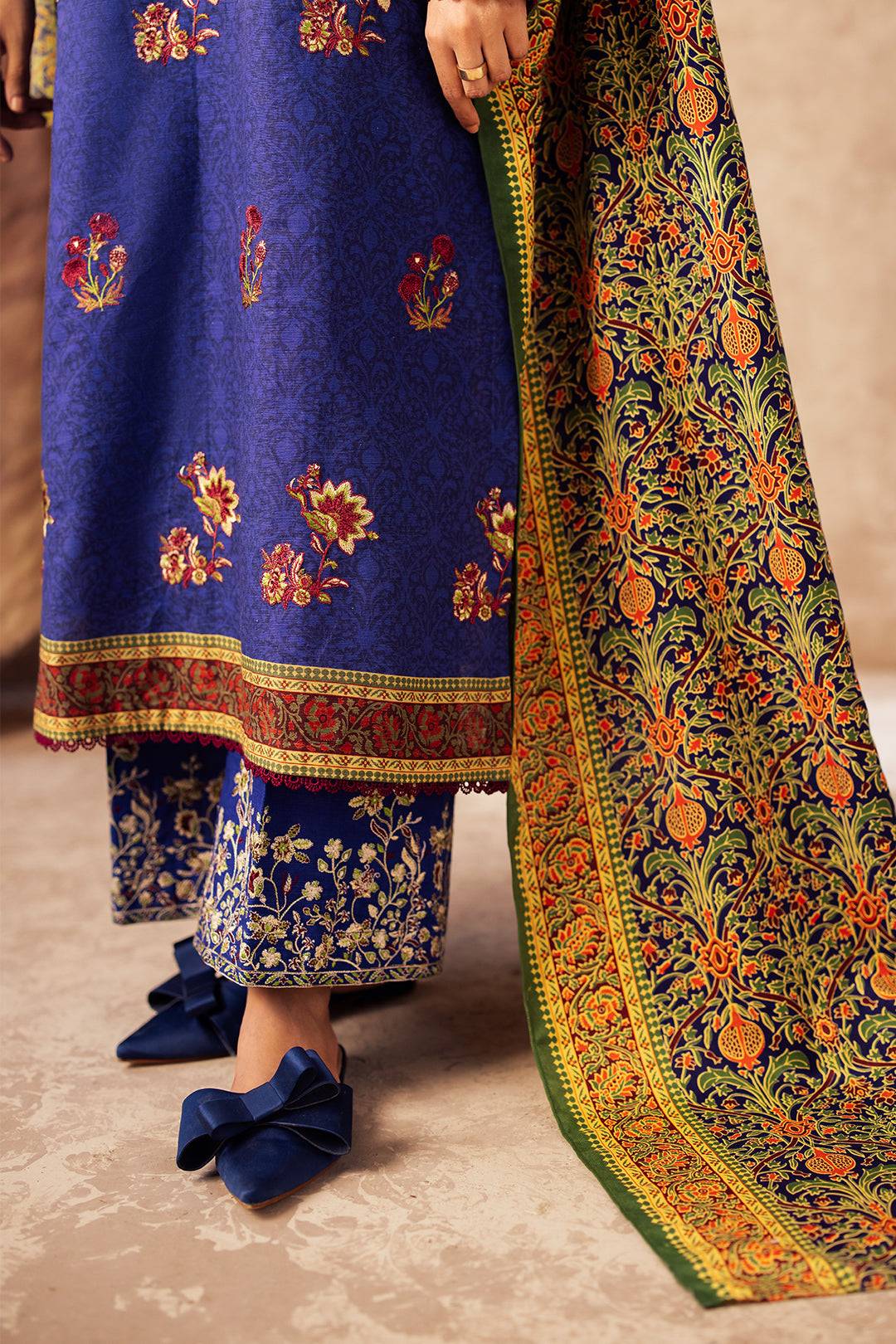 Zellbury | Unstitched 3 Piece Khaddar | Embroidered Shirt Shalwar Dupatta - 0221 by Maria Faisal - Registered Vendor of : Zellbury Women - type : Essential Unstitched - 100% original wedding dresses