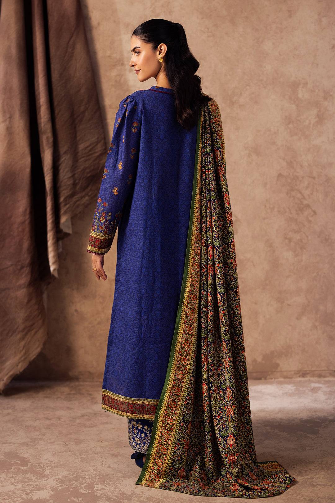 Zellbury | Unstitched 3 Piece Khaddar | Embroidered Shirt Shalwar Dupatta - 0221 by Maria Faisal - Registered Vendor of : Zellbury Women - type : Essential Unstitched - 100% original wedding dresses