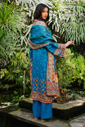 Zellbury | Unstitched 3 Piece Viscose | Embroidered Shirt Shalwar Dupatta - 0223 - Designer Dress with Intricate embroidery and embellishments. Shop elegent wedding dress at Maria Faisal.