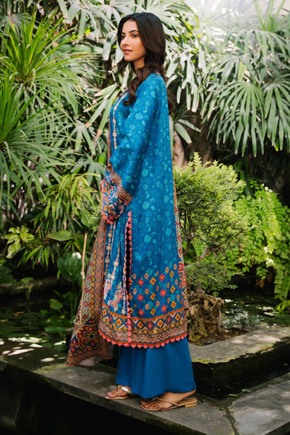 Zellbury | Unstitched 3 Piece Viscose | Embroidered Shirt Shalwar Dupatta - 0223 by Maria Faisal - Registered Vendor of : Zellbury Women - type : Essential Unstitched - 100% original wedding dresses