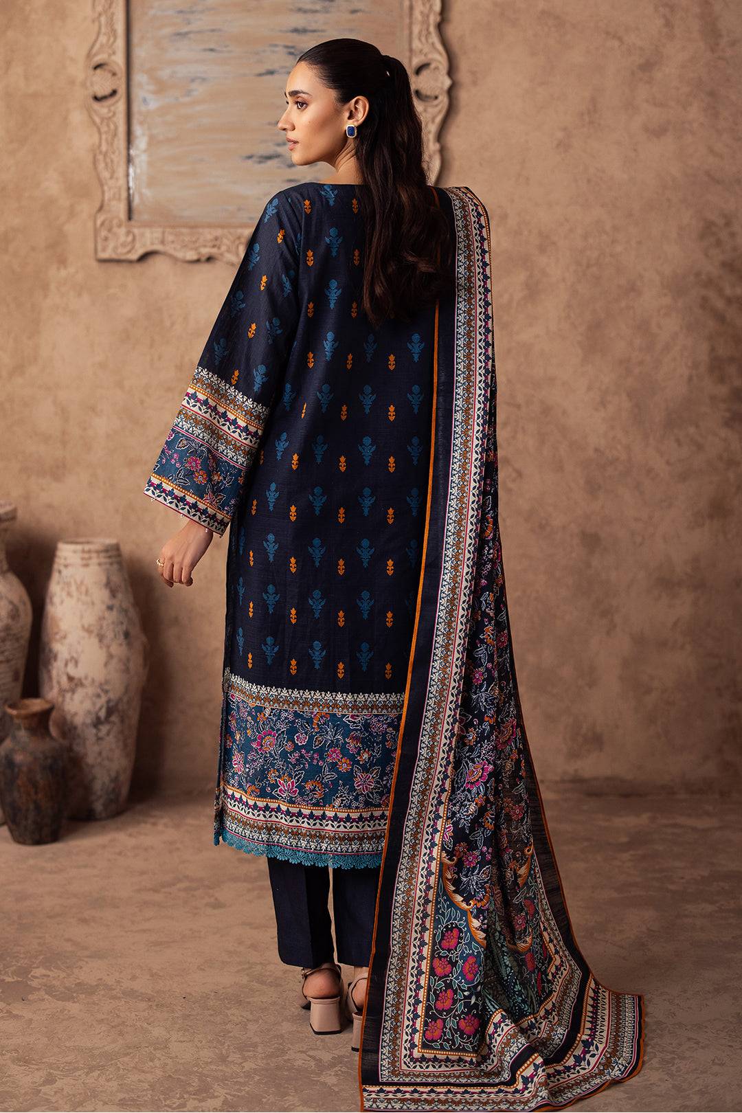 Zellbury | Unstitched 3 Piece Khaddar | Embroidered Shirt Shalwar Dupatta - 0225 by Maria Faisal - Registered Vendor of : Zellbury Women - type : Essential Unstitched - 100% original wedding dresses