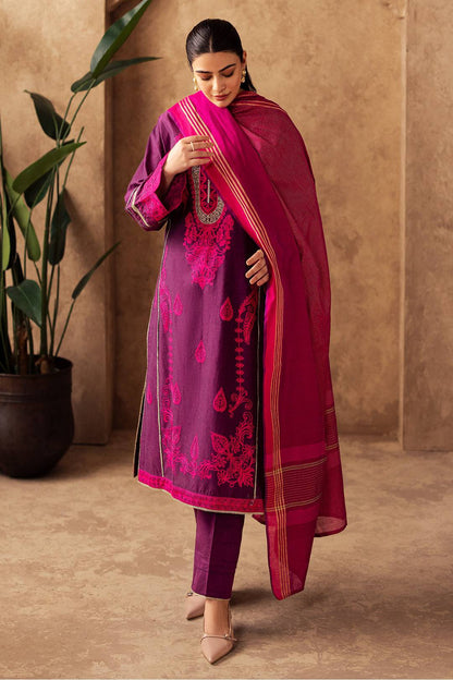 Zellbury | Unstitched 3 Piece Chambray | Embroidered Shirt Shalwar Dupatta - 0230 by Maria Faisal - Registered Vendor of : Zellbury Women - type : Essential Unstitched - 100% original wedding dresses