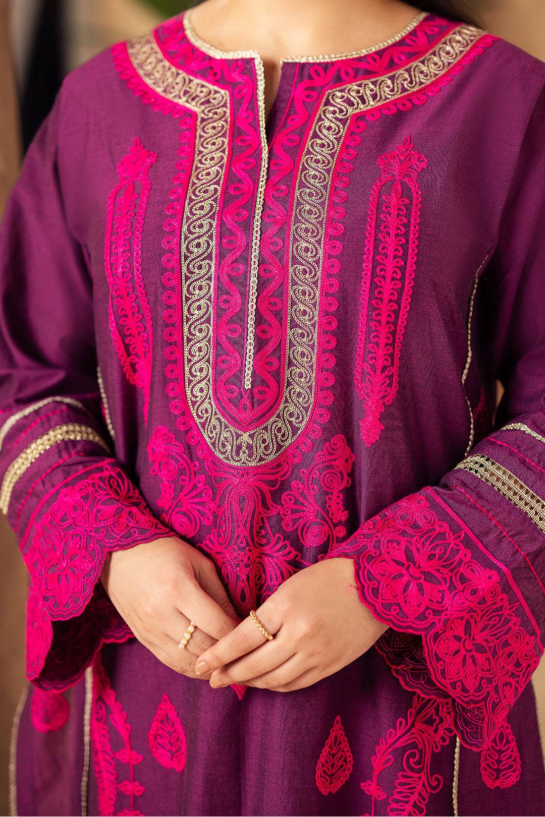 Zellbury | Unstitched 3 Piece Chambray | Embroidered Shirt Shalwar Dupatta - 0230 by Maria Faisal - Registered Vendor of : Zellbury Women - type : Essential Unstitched - 100% original wedding dresses