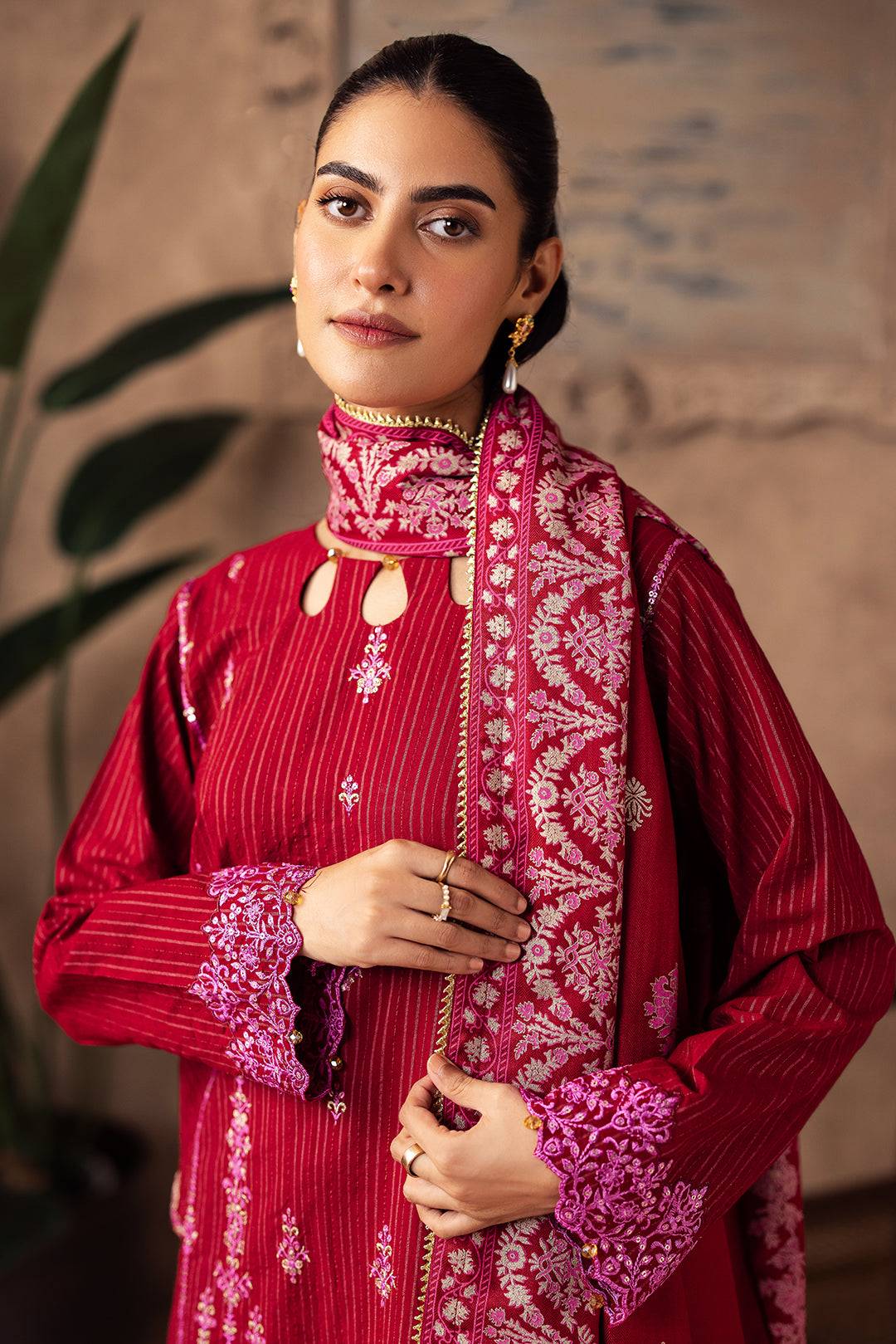 Zellbury | Unstitched 3 Piece Khaddar | Embroidered Shirt Shalwar Shawl - 0231 by Maria Faisal - Registered Vendor of : Zellbury Women - type : Essential Unstitched - 100% original wedding dresses
