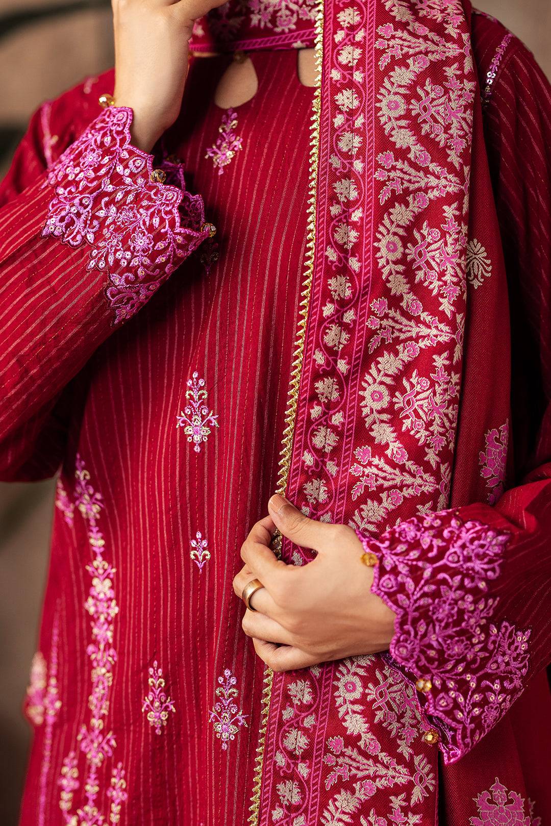 Zellbury | Unstitched 3 Piece Khaddar | Embroidered Shirt Shalwar Shawl - 0231 by Maria Faisal - Registered Vendor of : Zellbury Women - type : Essential Unstitched - 100% original wedding dresses