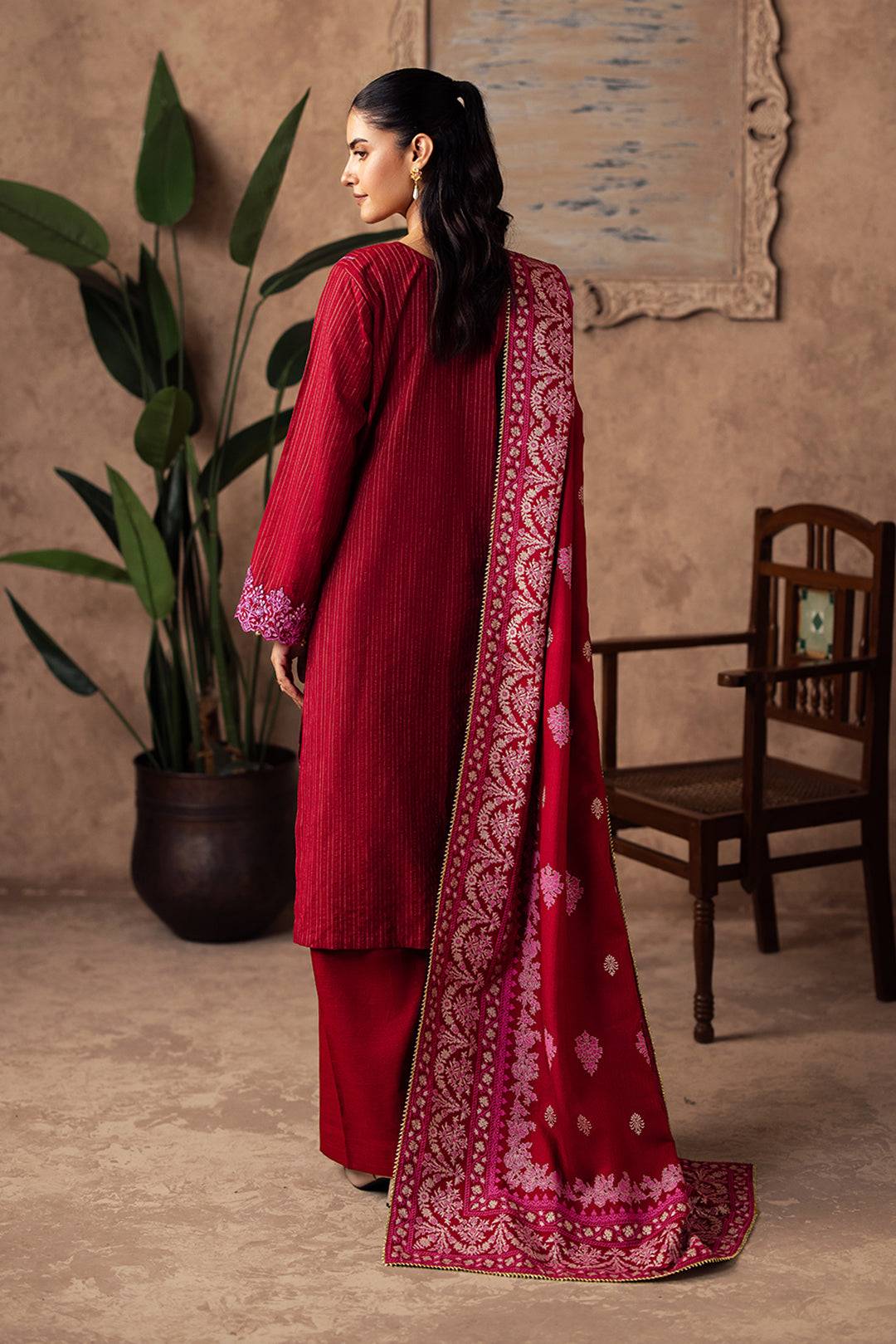 Zellbury | Unstitched 3 Piece Khaddar | Embroidered Shirt Shalwar Shawl - 0231 by Maria Faisal - Registered Vendor of : Zellbury Women - type : Essential Unstitched - 100% original wedding dresses