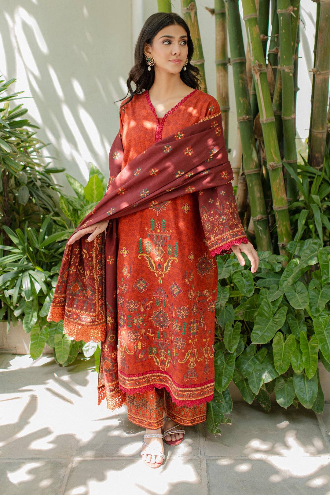 Zellbury | Unstitched 3 Piece Khaddar | Embroidered Shirt Shalwar Dupatta - 0233 by Maria Faisal - Registered Vendor of : Zellbury Women - type : Essential Unstitched - 100% original wedding dresses