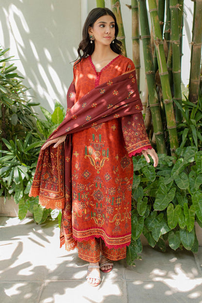 Zellbury | Unstitched 3 Piece Khaddar | Embroidered Shirt Shalwar Dupatta - 0233 by Maria Faisal - Registered Vendor of : Zellbury Women - type : Essential Unstitched - 100% original wedding dresses