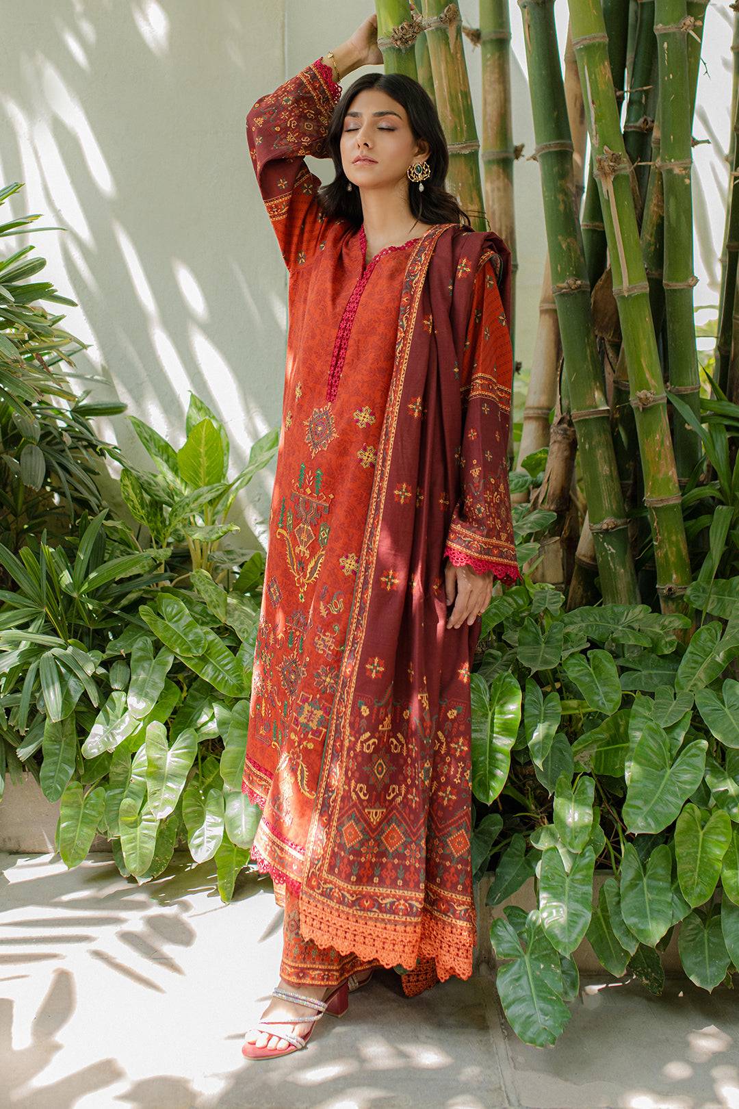 Zellbury | Unstitched 3 Piece Khaddar | Embroidered Shirt Shalwar Dupatta - 0233 by Maria Faisal - Registered Vendor of : Zellbury Women - type : Essential Unstitched - 100% original wedding dresses