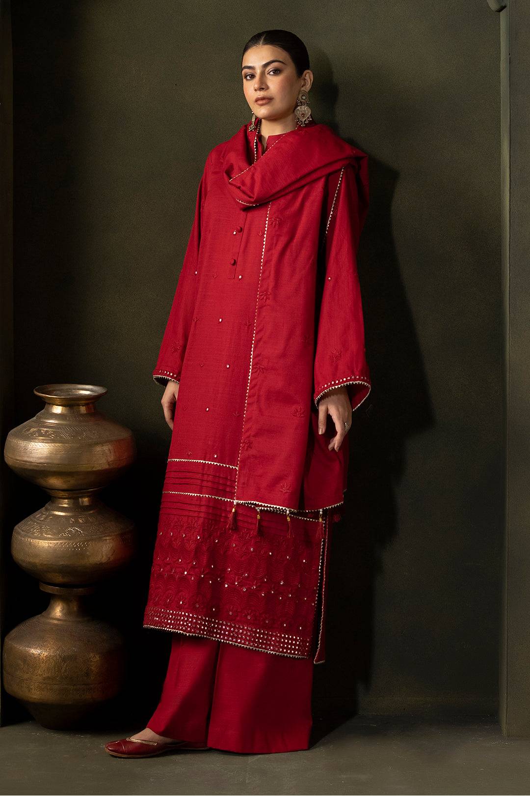 Zellbury | Unstitched 3 Piece Khaddar | Embroidered Shirt Shalwar Dupatta - 0238 by Maria Faisal - Registered Vendor of : Zellbury Women - type : Signature Unstitched - 100% original wedding dresses