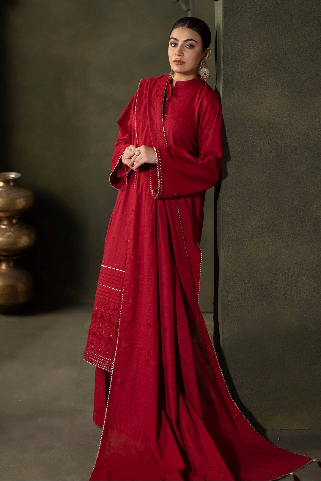 Zellbury | Unstitched 3 Piece Khaddar | Embroidered Shirt Shalwar Dupatta - 0238 by Maria Faisal - Registered Vendor of : Zellbury Women - type : Signature Unstitched - 100% original wedding dresses