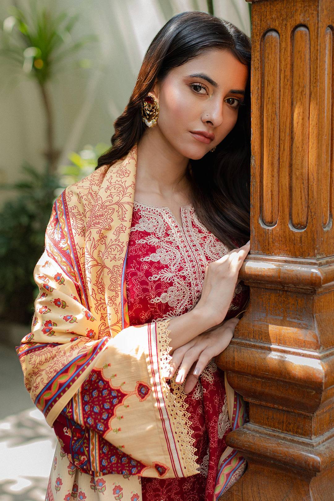 Zellbury | Unstitched 3 Piece Khaddar | Embroidered Shirt Shalwar Dupatta - 0309 by Maria Faisal - Registered Vendor of : Zellbury Women - type : Essential Unstitched - 100% original wedding dresses