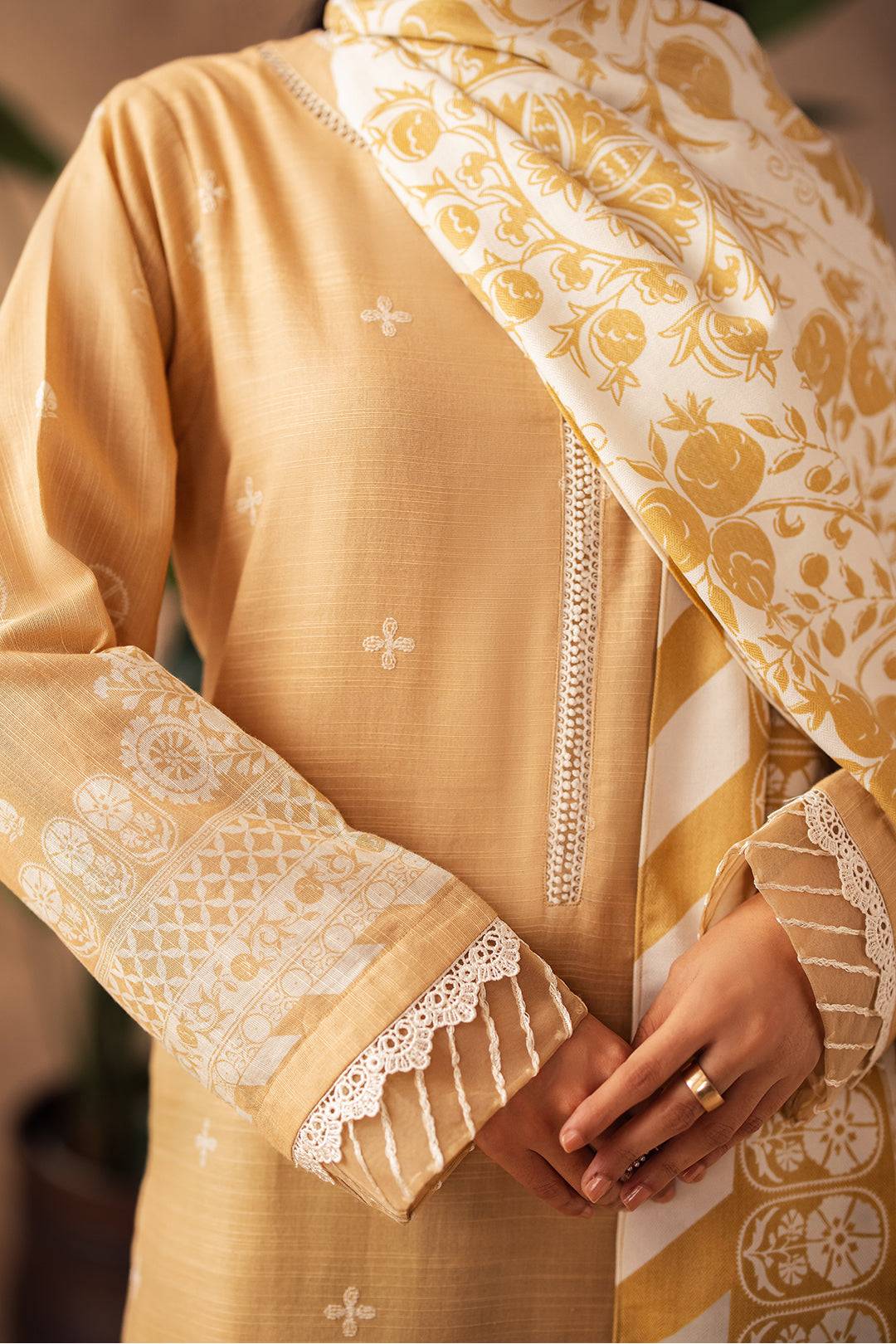 Zellbury | Unstitched 3 Piece Khaddar | Embroidered Shirt Shalwar Shawl - 0310 by Maria Faisal - Registered Vendor of : Zellbury Women - type : Essential Unstitched - 100% original wedding dresses