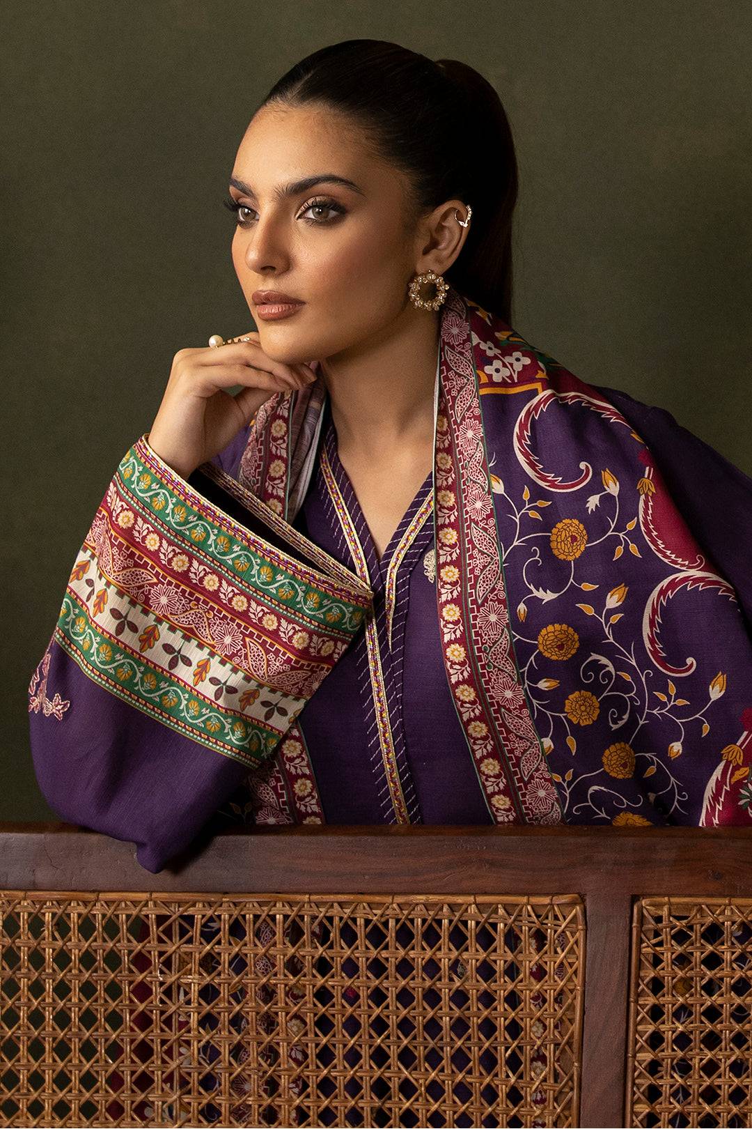 Zellbury | Unstitched 3 Piece Khaddar | Embroidered Shirt Shalwar Dupatta - 0311 by Maria Faisal - Registered Vendor of : Zellbury Women - type : Essential Unstitched - 100% original wedding dresses