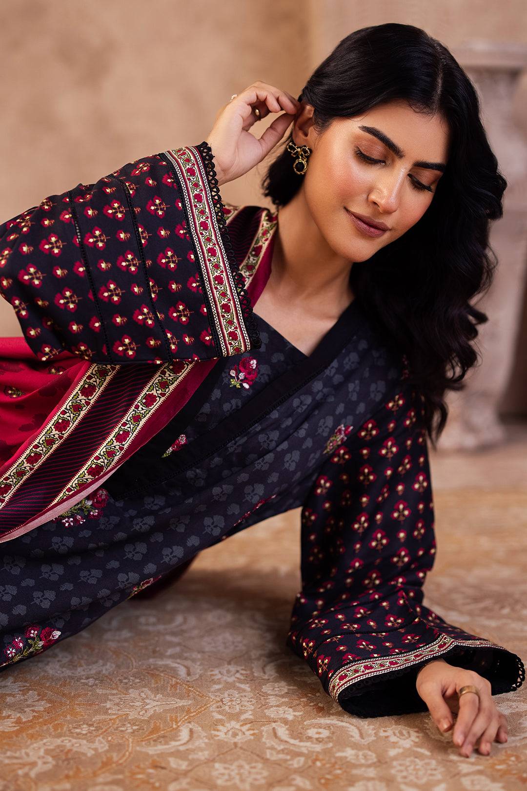 Zellbury | Unstitched 3 Piece Viscose | Embroidered Shirt Shalwar Dupatta - 0314 by Maria Faisal - Registered Vendor of : Zellbury Women - type : Essential Unstitched - 100% original wedding dresses