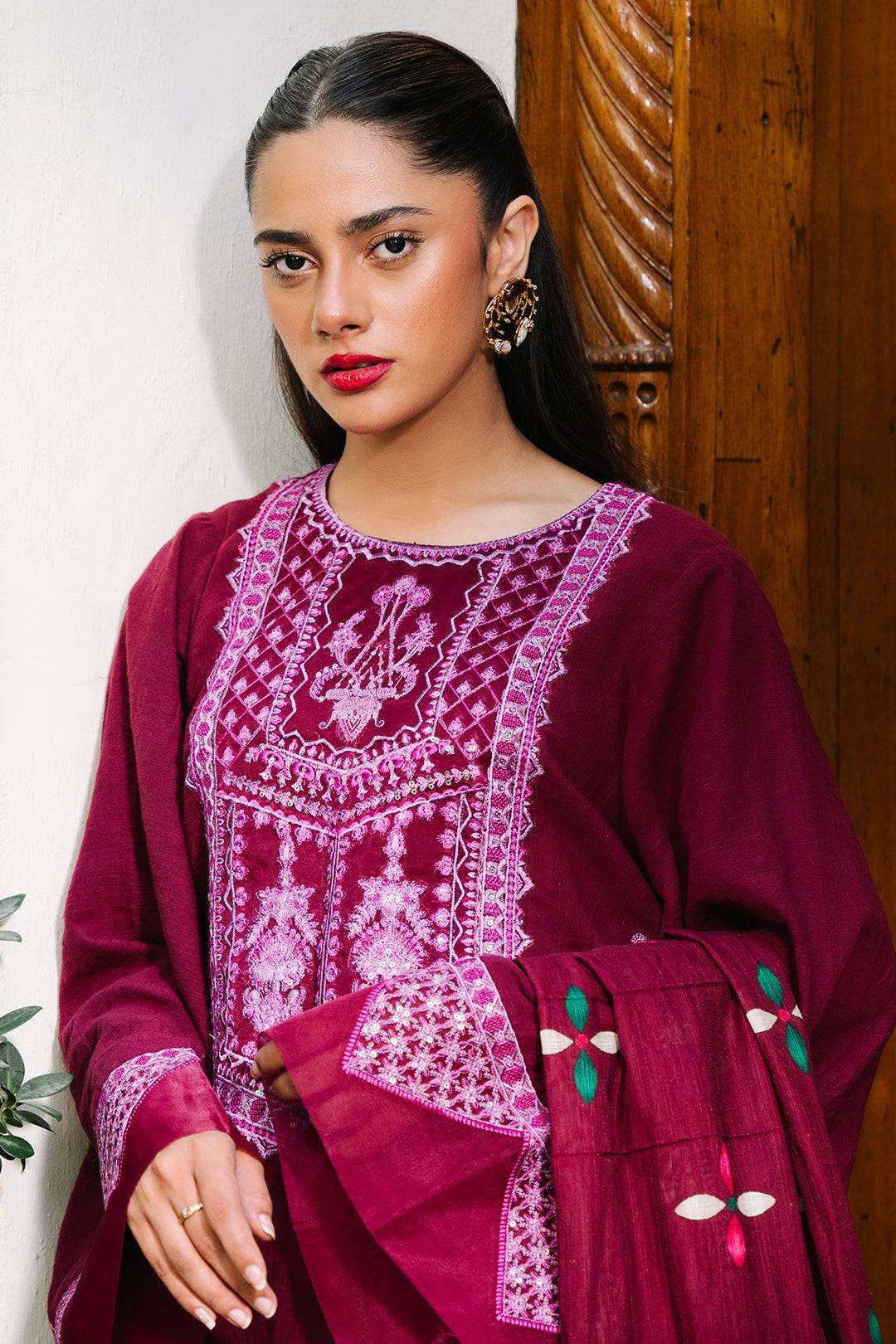 Zellbury | Unstitched 3 Piece Khaddar | Embroidered Shirt Shalwar Dupatta - 0319 by Maria Faisal - Registered Vendor of : Zellbury Women - type : Signature Unstitched - 100% original wedding dresses