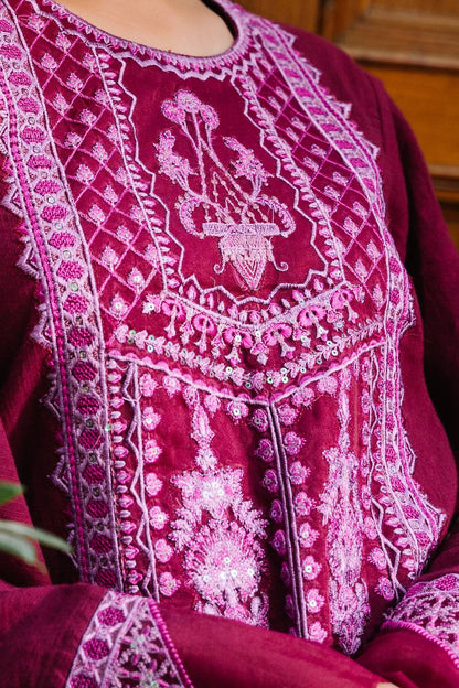 Zellbury | Unstitched 3 Piece Khaddar | Embroidered Shirt Shalwar Dupatta - 0319 by Maria Faisal - Registered Vendor of : Zellbury Women - type : Signature Unstitched - 100% original wedding dresses