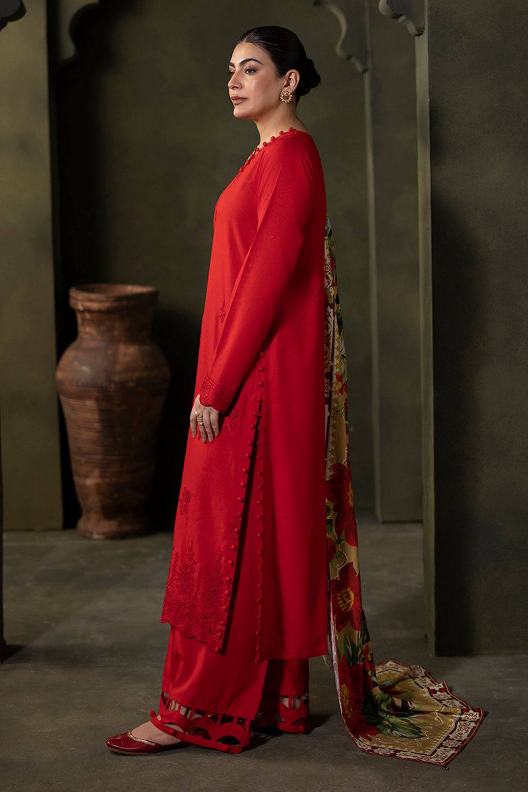 Zellbury | Unstitched 3 Piece Viscose | Embroidered Shirt Shalwar Dupatta - 0324 by Maria Faisal - Registered Vendor of : Zellbury Women - type : Signature Unstitched - 100% original wedding dresses