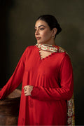 Zellbury | Unstitched 3 Piece Viscose | Embroidered Shirt Shalwar Dupatta - 0324 - Designer Dress with Intricate embroidery and embellishments. Shop elegent wedding dress at Maria Faisal.