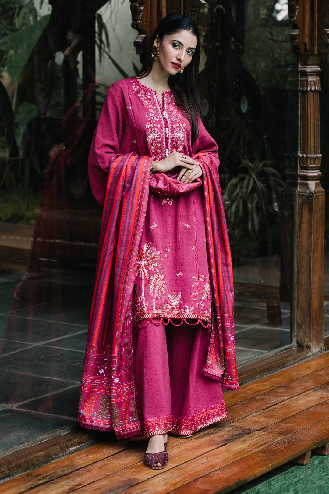 Zellbury | Unstitched 3 Piece Khaddar | Embroidered Shirt Shalwar Dupatta - 0328 by Maria Faisal - Registered Vendor of : Zellbury Women - type : Signature Unstitched - 100% original wedding dresses