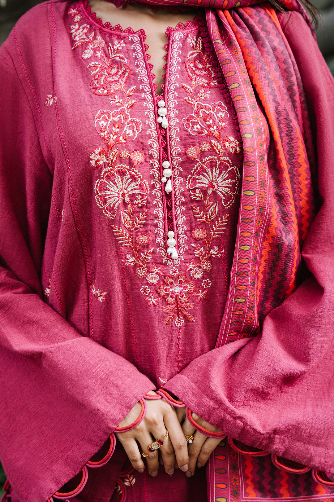 Zellbury | Unstitched 3 Piece Khaddar | Embroidered Shirt Shalwar Dupatta - 0328 by Maria Faisal - Registered Vendor of : Zellbury Women - type : Signature Unstitched - 100% original wedding dresses