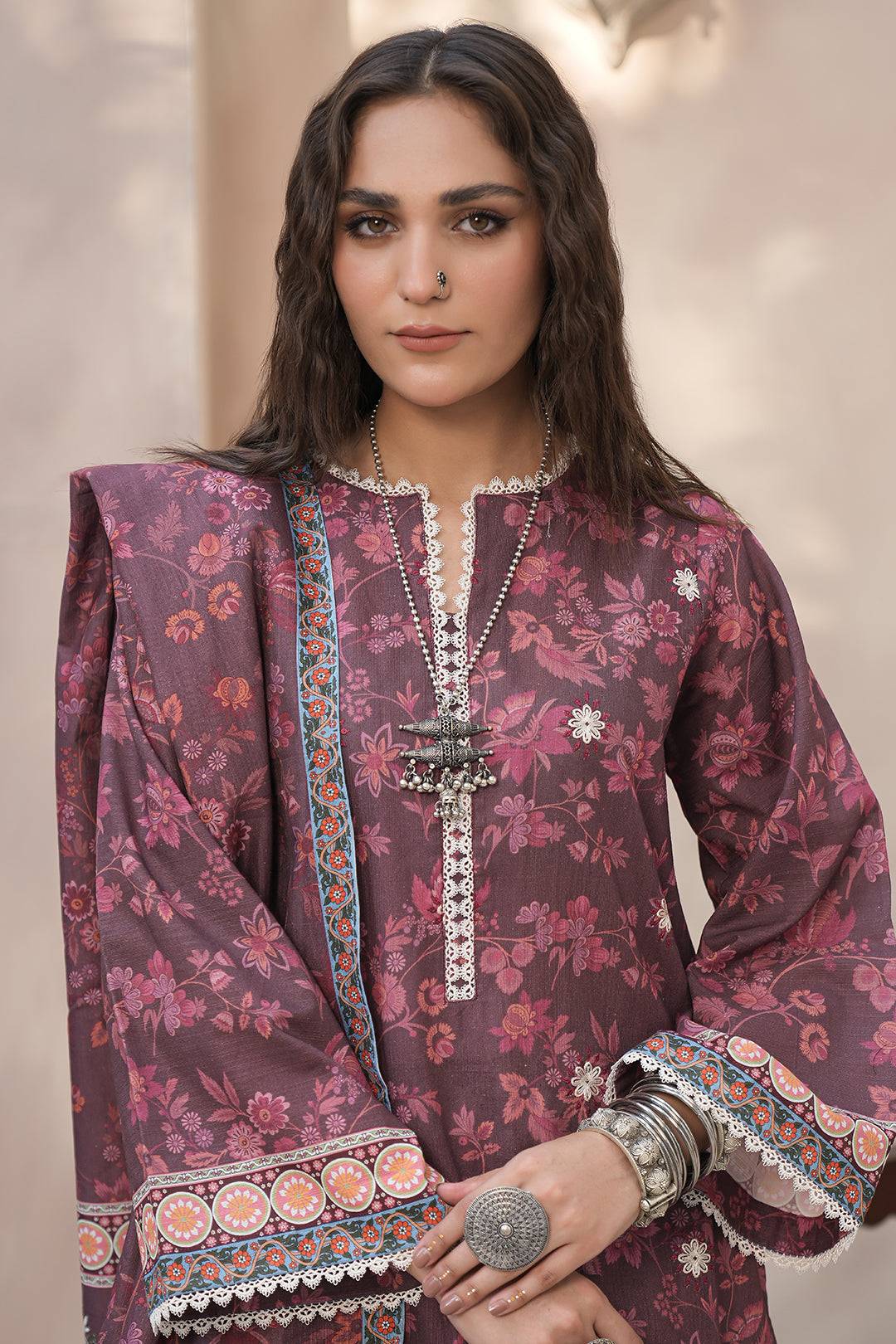 Zellbury | Unstitched 3 Piece Khaddar | Embroidered Shirt Shalwar Dupatta - 0402 by Maria Faisal - Registered Vendor of : Zellbury Women - type : Essential Unstitched - 100% original wedding dresses