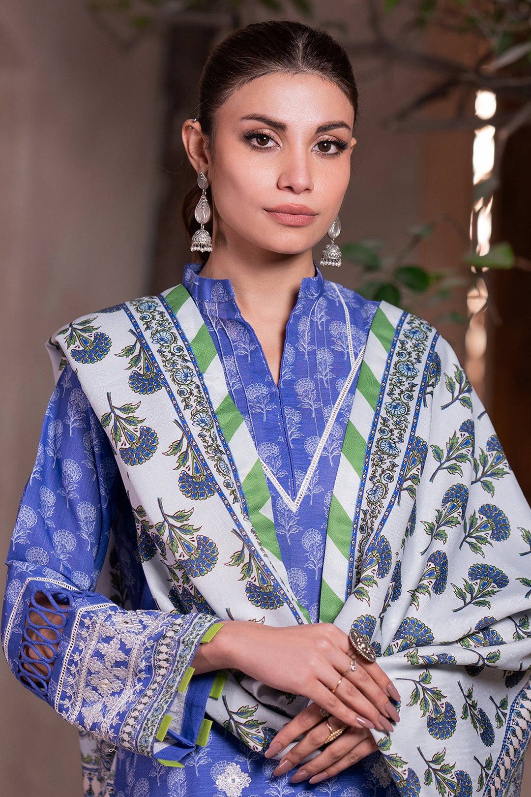 Zellbury | Unstitched 3 Piece Khaddar | Embroidered Shirt Shalwar Dupatta - 0589 by Maria Faisal - Registered Vendor of : Zellbury Women - type : Essential Unstitched - 100% original wedding dresses