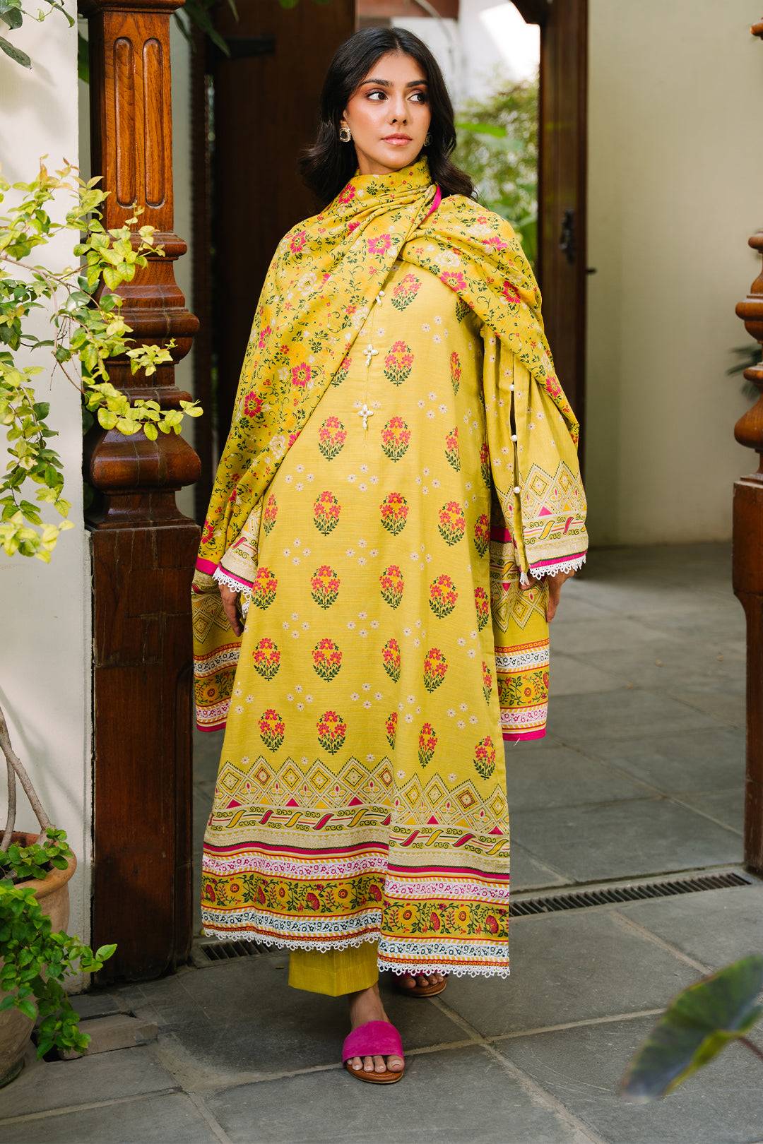 Zellbury | Unstitched 2 Piece Khaddar | Shirt Dupatta - 0158 by Maria Faisal - Registered Vendor of : Zellbury Women - type : Essential Unstitched - 100% original wedding dresses