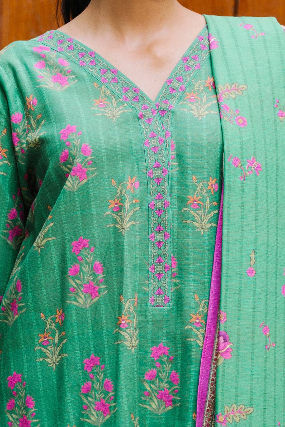 Zellbury | Unstitched 2 Piece Khaddar | Shirt Dupatta - 0159 by Maria Faisal - Registered Vendor of : Zellbury Women - type : Essential Unstitched - 100% original wedding dresses