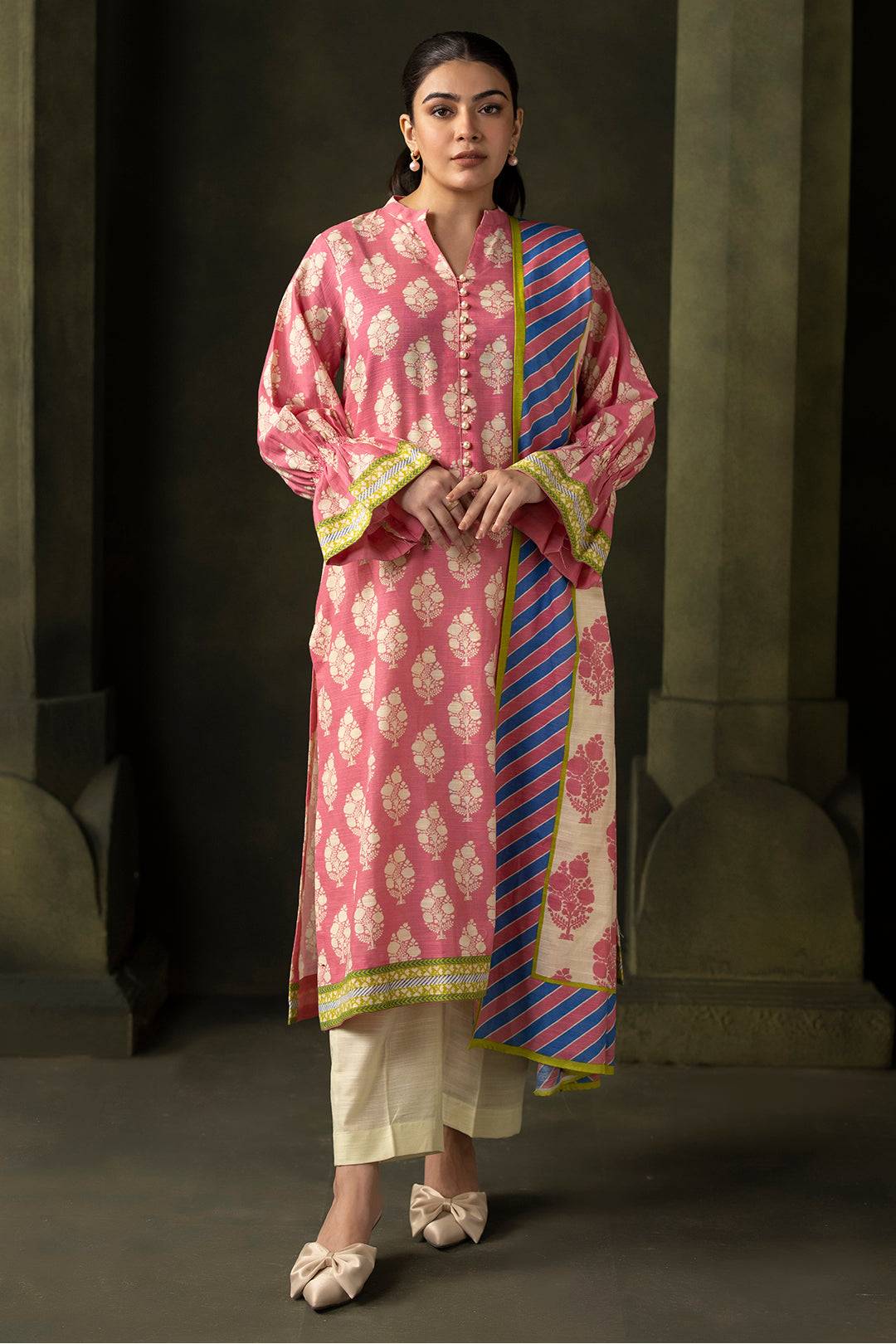 Zellbury | Unstitched 2 Piece Khaddar | Shirt Dupatta - 0160 by Maria Faisal - Registered Vendor of : Zellbury Women - type : Essential Unstitched - 100% original wedding dresses