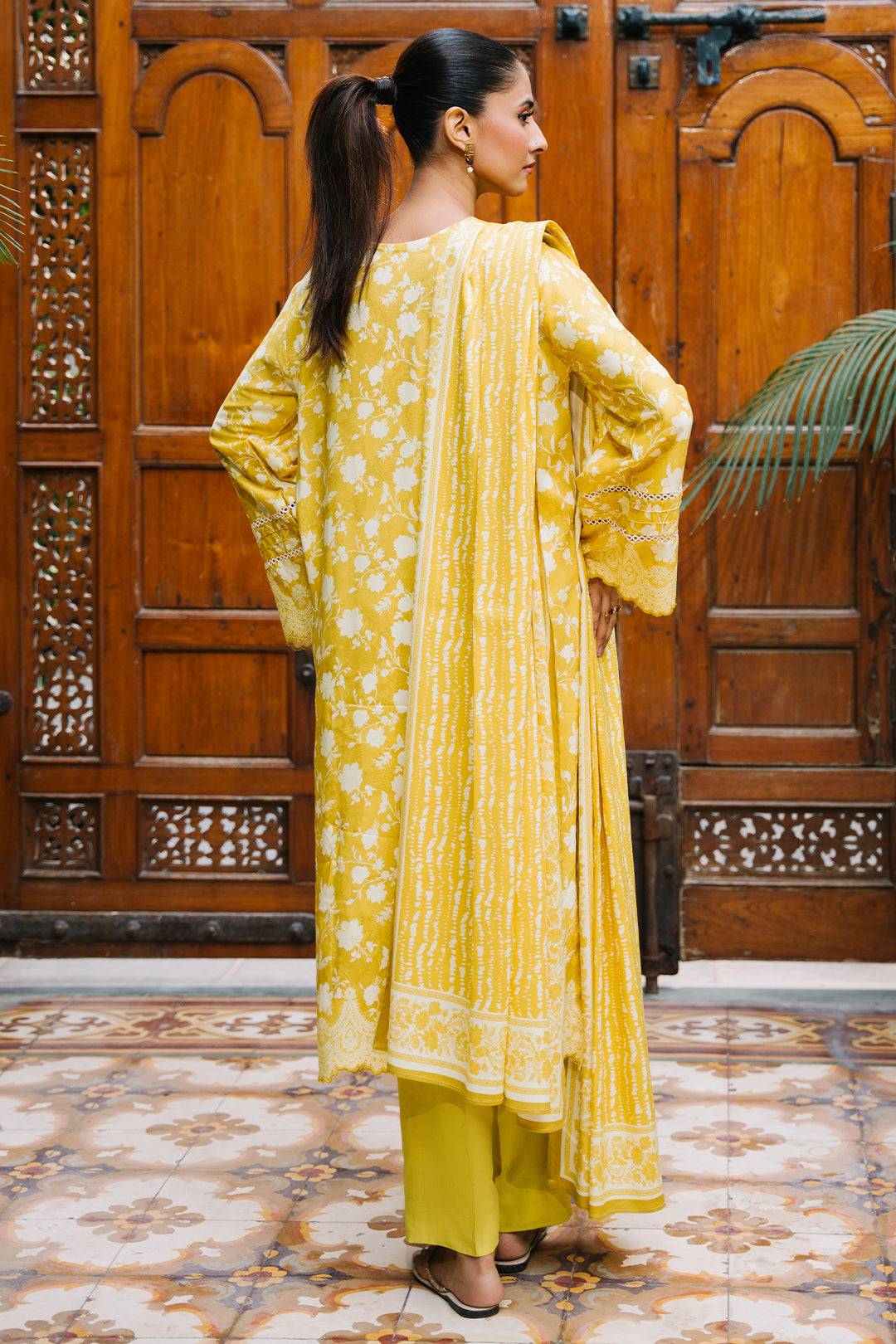 Zellbury | Unstitched 2 Piece Viscose | Shirt Dupatta - 0162 by Maria Faisal - Registered Vendor of : Zellbury Women - type : Essential Unstitched - 100% original wedding dresses
